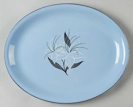 Marcia Pacific Blue 13" Oval Serving Platter