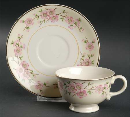 Maytime Footed Cup & Saucer Set