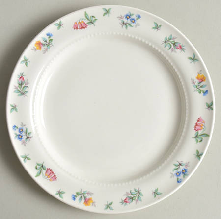 Monticello Pink and Blue (No Trim) Bread & Butter Plate