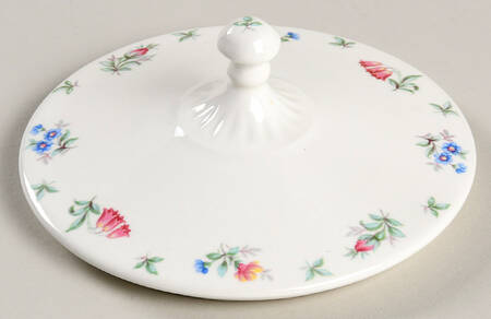 Monticello Pink and Blue (No Trim) Lid for Sugar Bowl