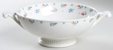 Monticello Pink and Blue (No Trim) Round Vegetable No Lid