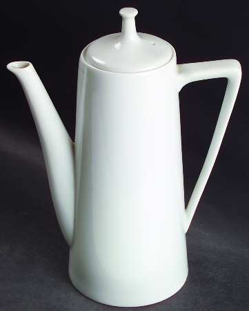 Moonglow White Coffee Pot & Lid