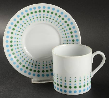 Motif Flat Cup & Saucer Set