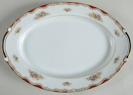 Petite Rose 14" Oval Serving Platter
