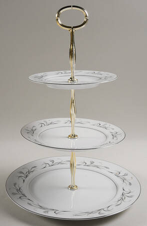 Platinum Garland 13 7/8"-14 1/4" 3-Tiered Serving Tray(DP,SP,BB) HC