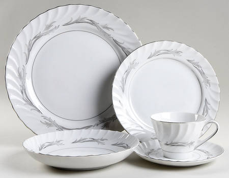 Platinum Scroll 5 Piece Place Setting