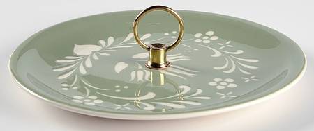 Provincial Tulip Round Serving Plate with Handle (DP)