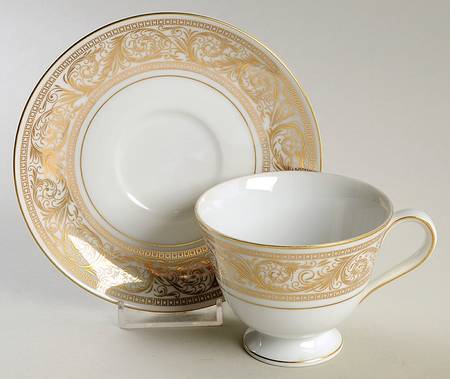 Renaissance Footed Cup & Saucer Set