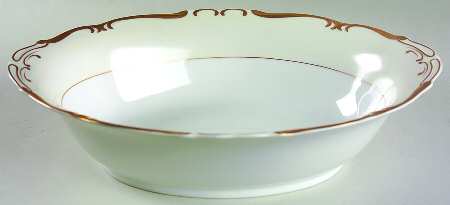 Royal Baroque Off White 10" Oval Vegetable Bowl