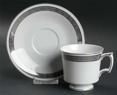 Romaic Footed Cup & Saucer Set