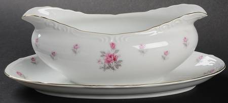 Rose Petite Gravy Boat with Attached Underplate
