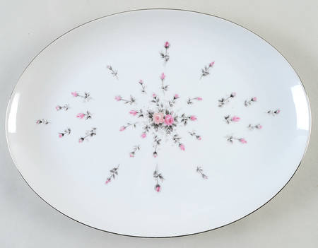 Rosebud 12" Oval Serving Platter