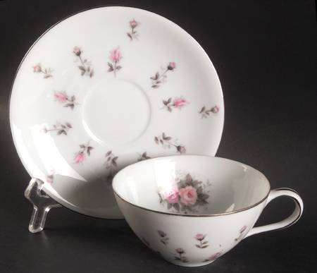 Rosebud Flat Cup & Saucer Set