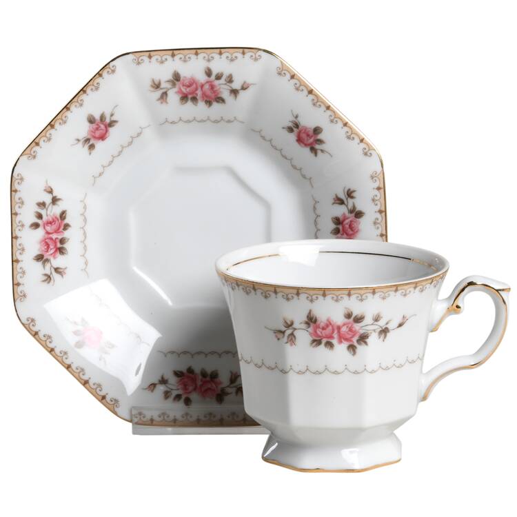 Rosette Footed Cup & Saucer Set