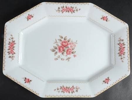 Rosette 15" Oval Serving Platter
