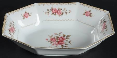 Rosette 9" Oval Vegetable Bowl