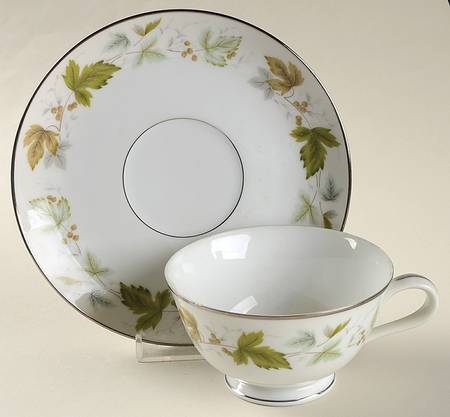 Saxony Footed Cup & Saucer Set