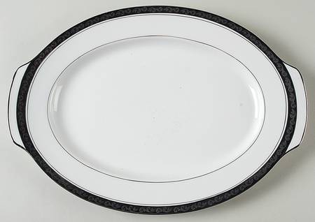 Silver Laurel 12" Oval Serving Platter