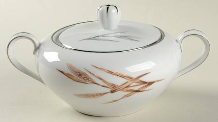 Silver Wheat Sugar Bowl & Lid