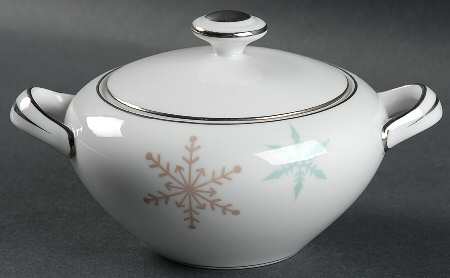 Snowflake (All Over Flakes) Sugar Bowl & Lid