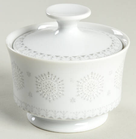 Snowflake (Flakes On Edge) Sugar Bowl & Lid