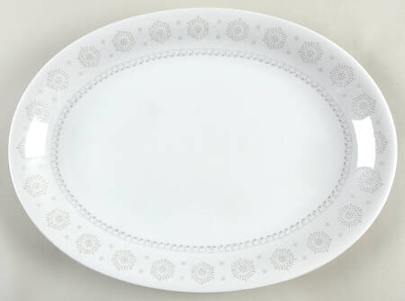 Snowflake (Flakes On Edge) 16" Oval Serving Platter