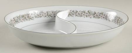 Southern Belle 10" Oval Divided Vegetable Bowl