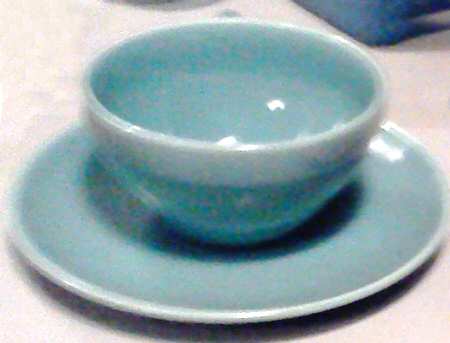 Symphony Aquamarine Flat Cup & Saucer Set