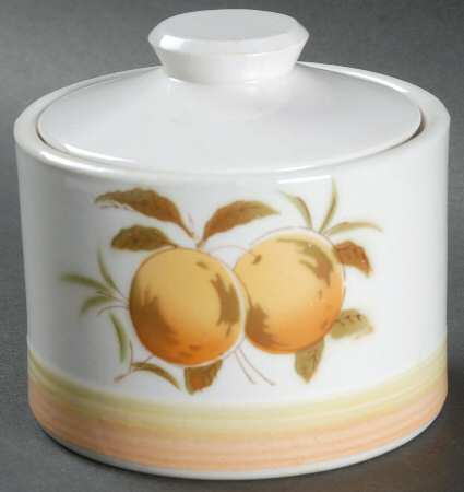 Tangerine Sugar Bowl & Lid