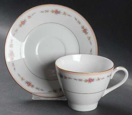 Venetian Rose (3641) Flat Cup & Saucer Set