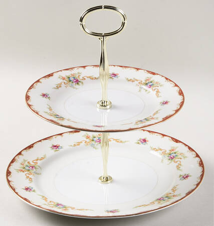 Wembley 6 5/8"-10"  2 Tiered Serving Tray (Dp, Sp) HC