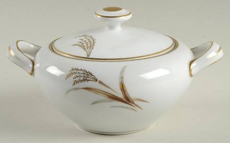 Wheat Sugar Bowl & Lid