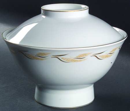 Wheat Garland Round Covered Vegetable & Compote Lid