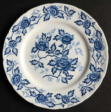 Wisteria Blue and White Bread & Butter Plate