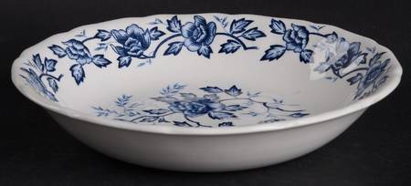 Wisteria Blue and White Coupe Soup Bowl