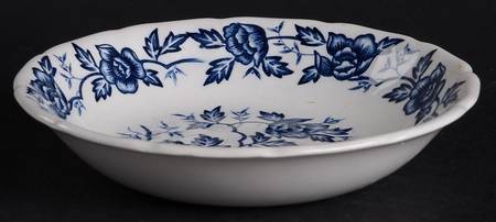 Wisteria Blue and White Fruit/Dessert (Sauce) Bowl