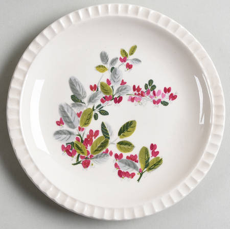 Wisteria (Pink & Burgundy Buds) Bread & Butter Plate