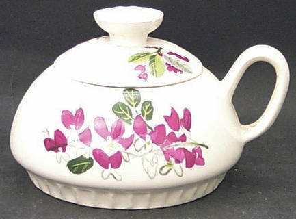 Wisteria (Pink & Burgundy Buds) Sugar Bowl & Lid