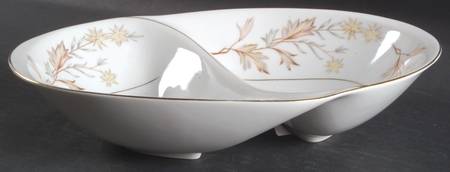 Woodhue 11" Oval Divided Vegetable Bowl
