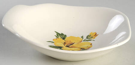 Yellow Hibiscus Lugged Cereal Bowl