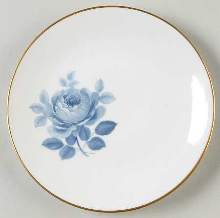 Blue Rose Bread & Butter Plate