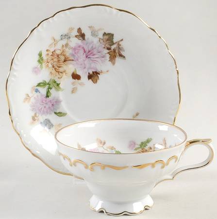 Autumn Dawn Footed Cup & Saucer Set