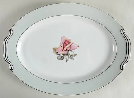 Damask Rose 16" Oval Serving Platter
