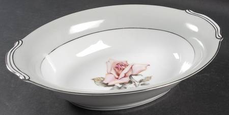 Damask Rose 10" Oval Vegetable Bowl