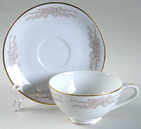 Sweetheart Rose Footed Cup & Saucer Set