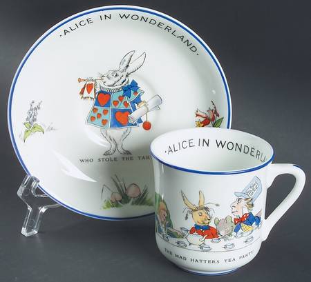 Alice in Wonderland Child's Cup & Saucer Set