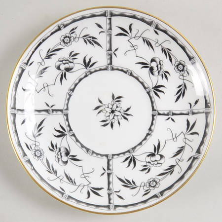Bamboo Black Saucer for Footed Cream Soup Bowl