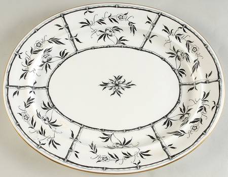 Bamboo Black 13" Oval Serving Platter
