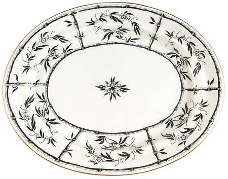 Bamboo Black 11" Oval Serving Platter