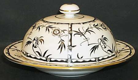 Bamboo Black Round Covered Butter